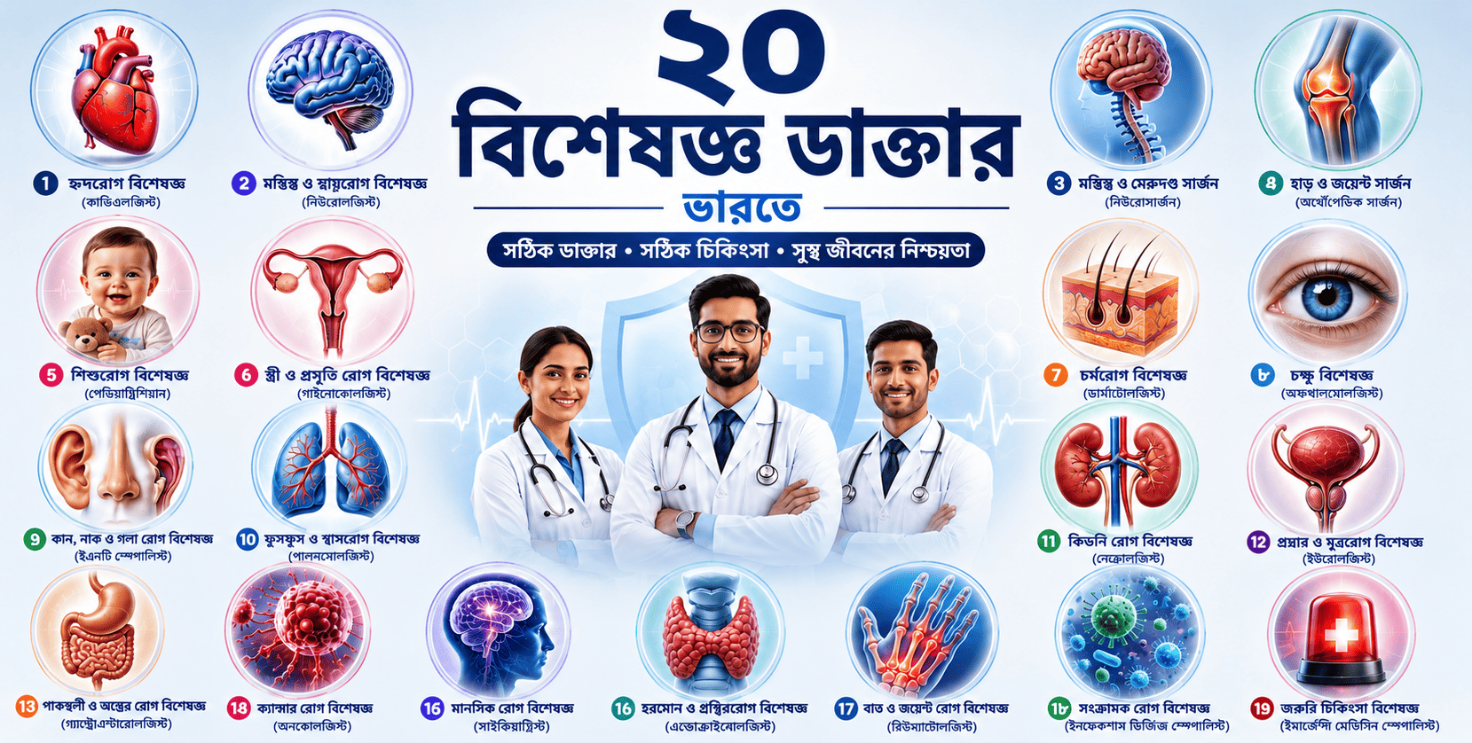 কোন রোগের জন্য কোন স্পেশালিস্ট ডাক্তারের কাছে যাবেন? – একটি সম্পূর্ণ গাইড